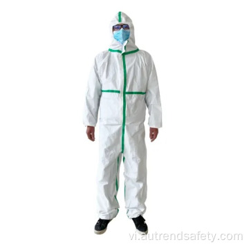 Áo choàng cách ly Coverall Quần áo bảo hộ dùng một lần An toàn Coverall dùng một lần